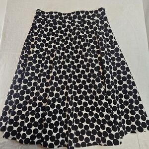 Jason Maxwell Black and White Pleated A-Line Skirt